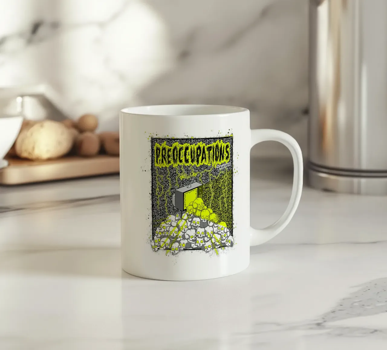 Preoccupations Skull Static tazza in ceramica da MR.A