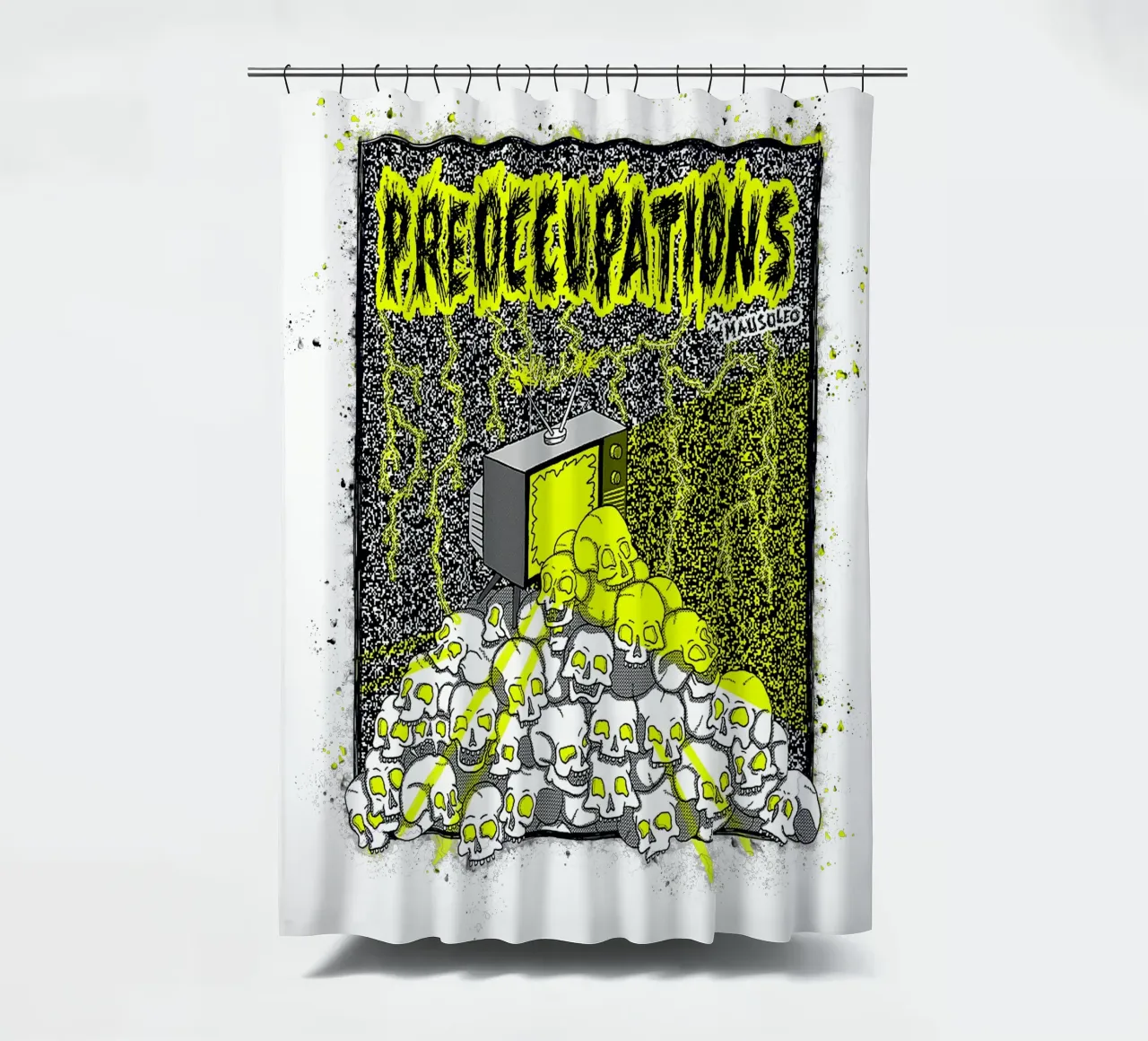 Preoccupations Skull Static tenda da doccia da MR.A