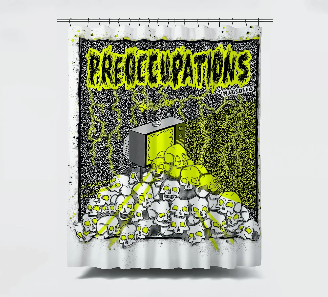 Preoccupations Skull Static tenda da doccia da MR.A
