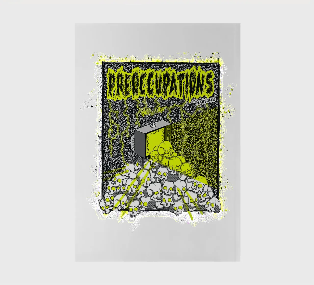 Preoccupations Skull Static notebook by MR.A