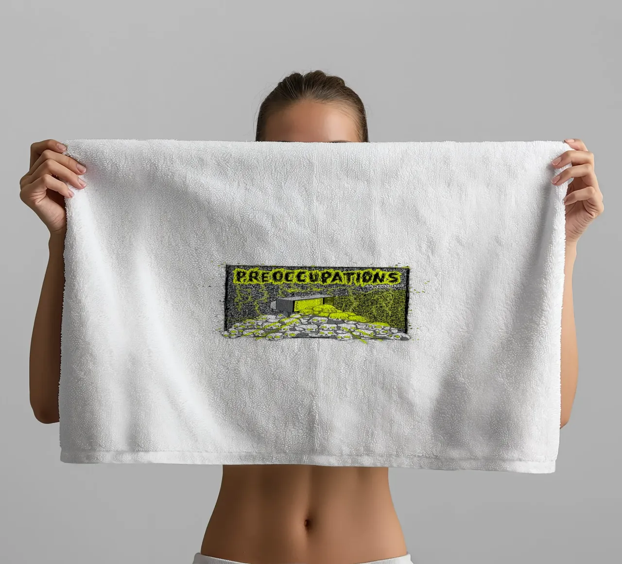 Preoccupations Skull Static asciugamano da bagno da MR.A