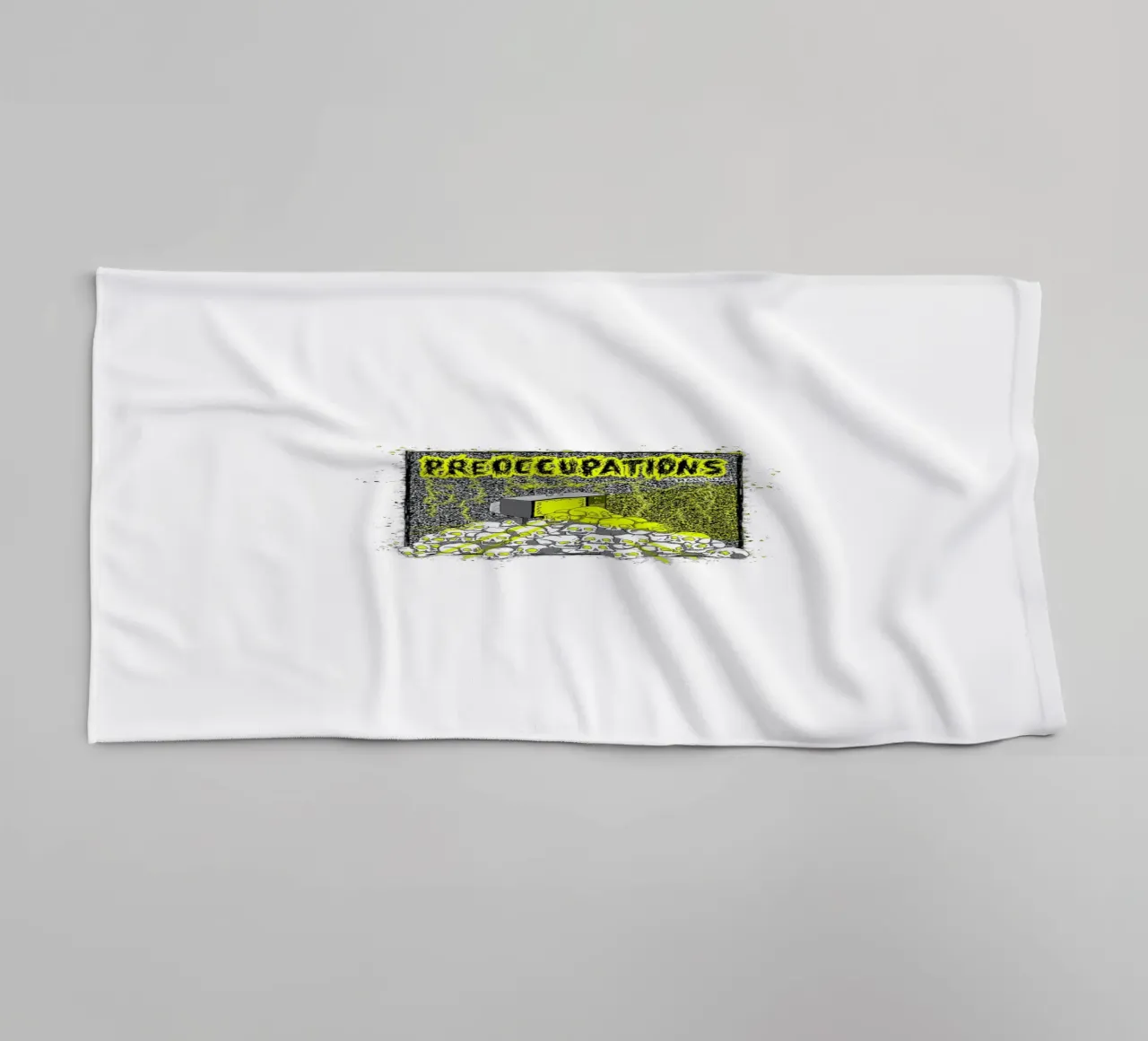 Preoccupations Skull Static towel by MR.A