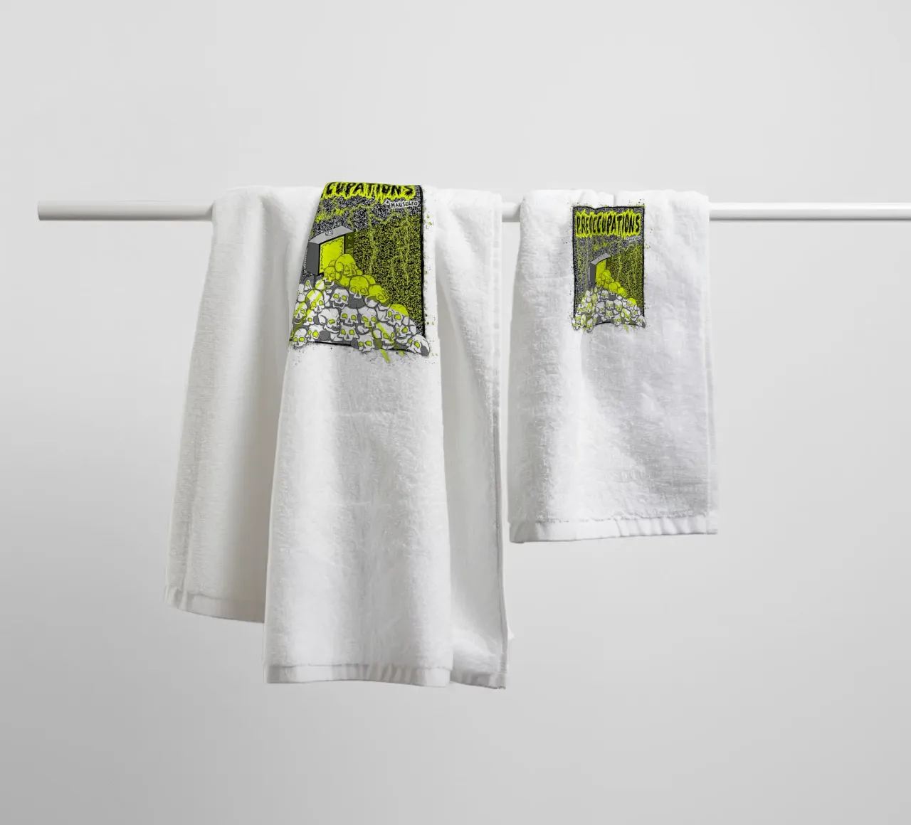 Preoccupations Skull Static asciugamano da bagno da MR.A