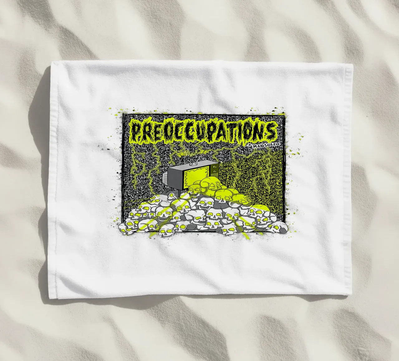 Preoccupations Skull Static telo mare da MR.A