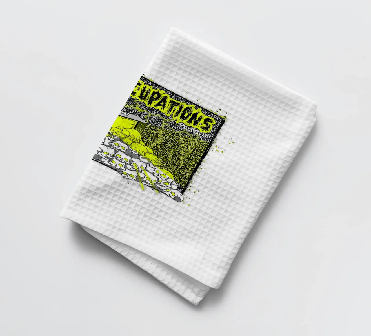 Preoccupations Skull Static canovaccio da cucina da MR.A