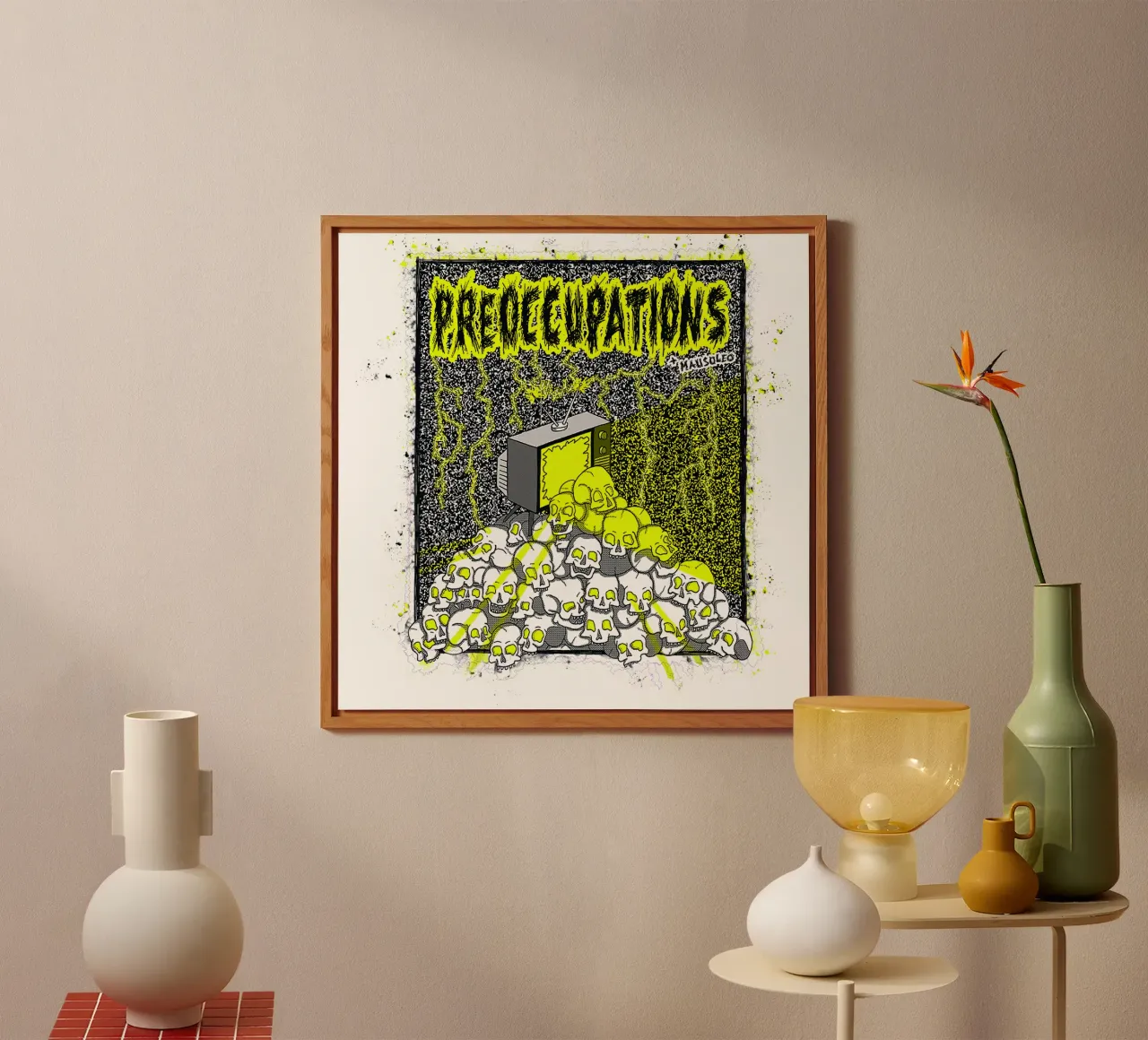 Preoccupations Skull Static alluminio dibond da MR.A