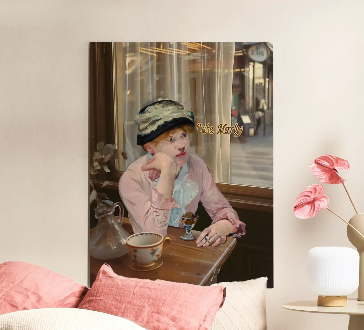 Coffee Daydream poster con telaio in legno da Dikhotomy