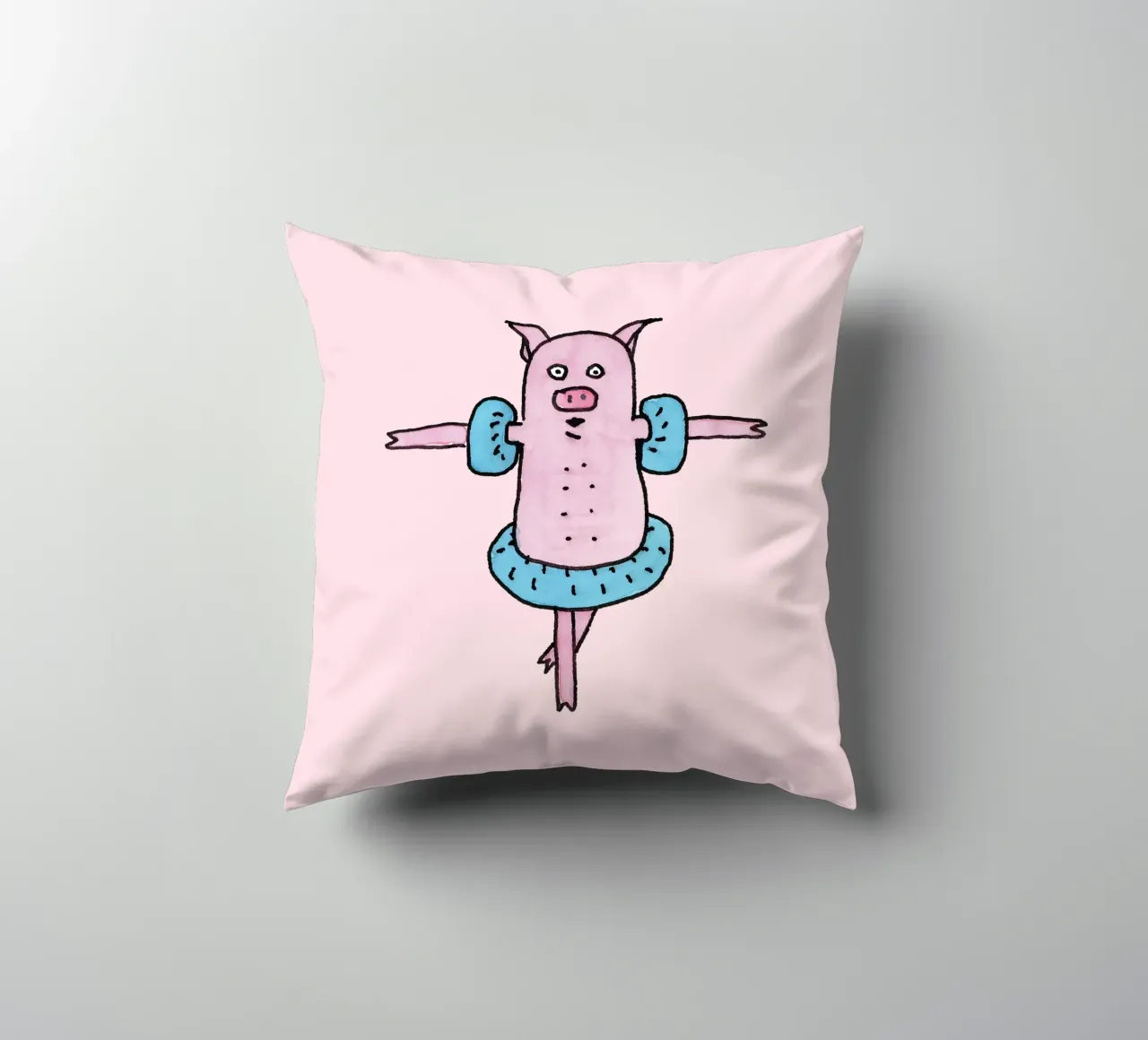 Clumsy Piggy cuscino da Face & Content