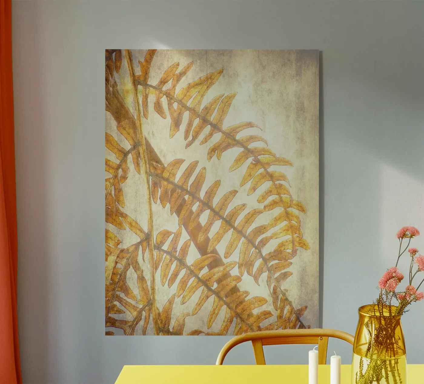 Golden Fern acryl van ArtSkratches