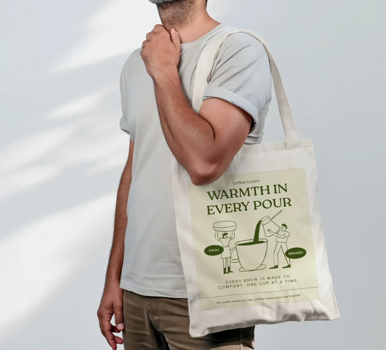 WARMTH IN EVERY POUR borsa in juta da COFFEE CLUB