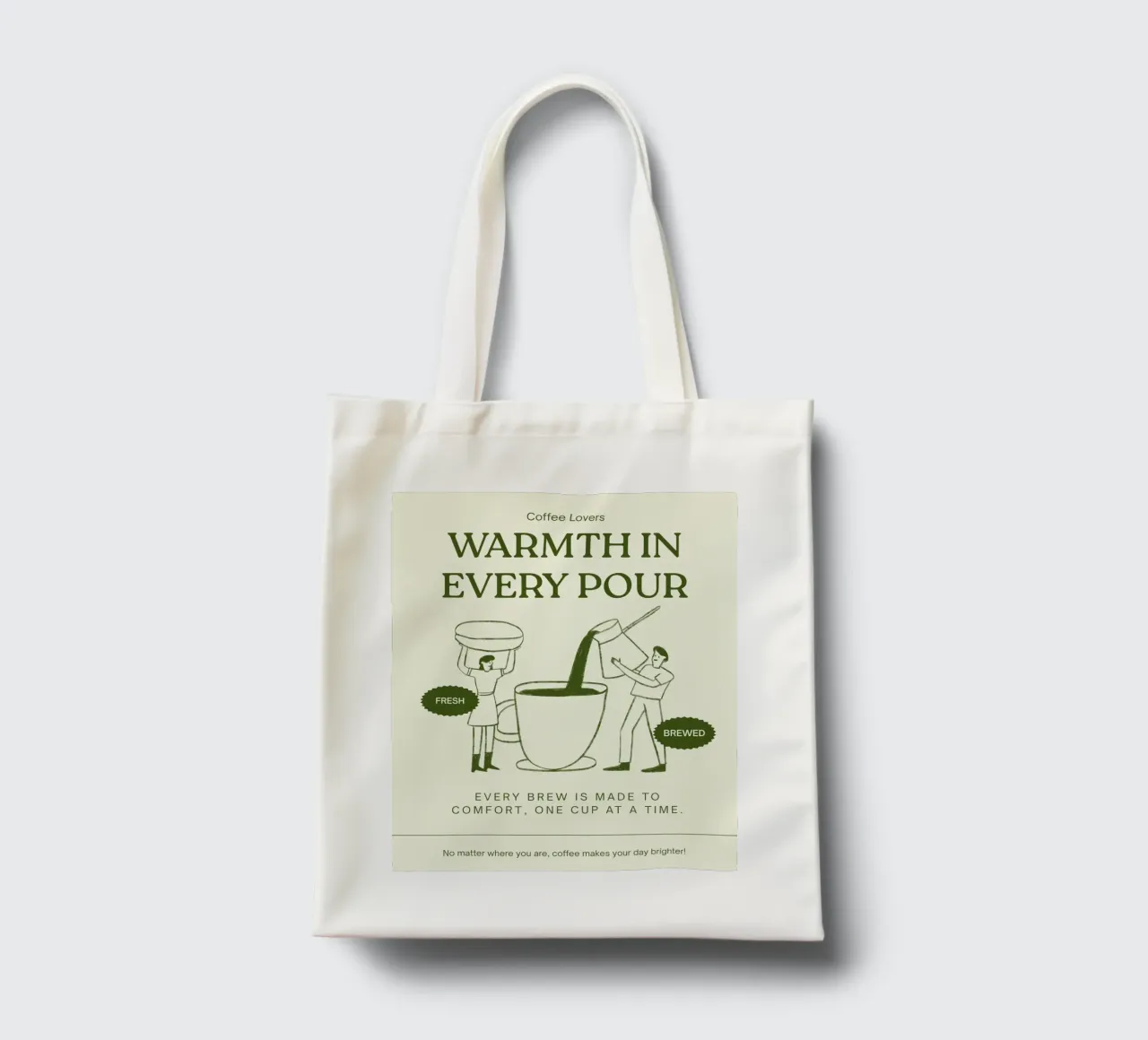 WARMTH IN EVERY POUR borsa in juta da COFFEE CLUB