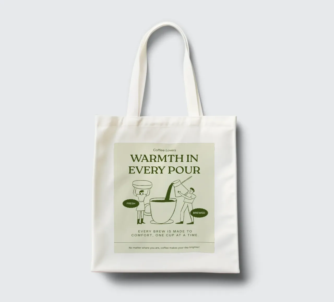 WARMTH IN EVERY POUR borsa in juta da COFFEE CLUB