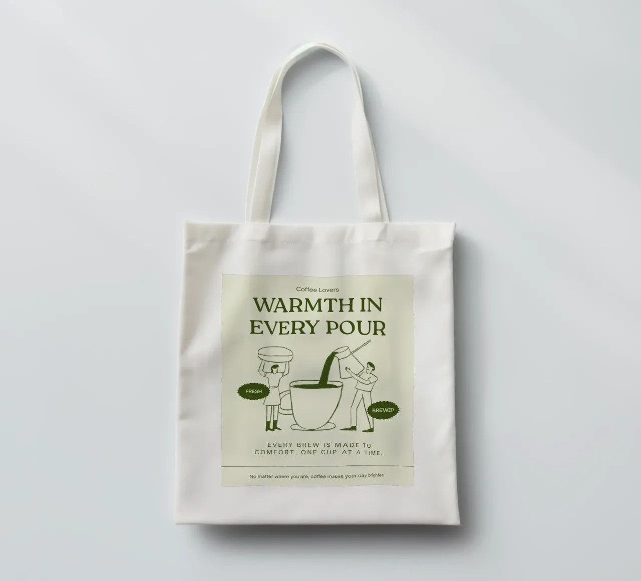 WARMTH IN EVERY POUR borsa in juta da COFFEE CLUB