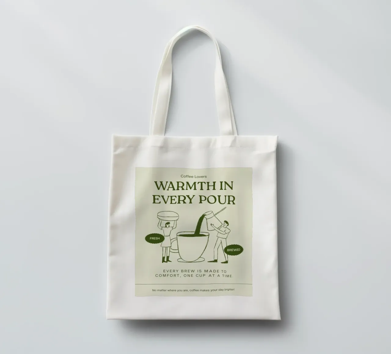 WARMTH IN EVERY POUR borsa in juta da COFFEE CLUB