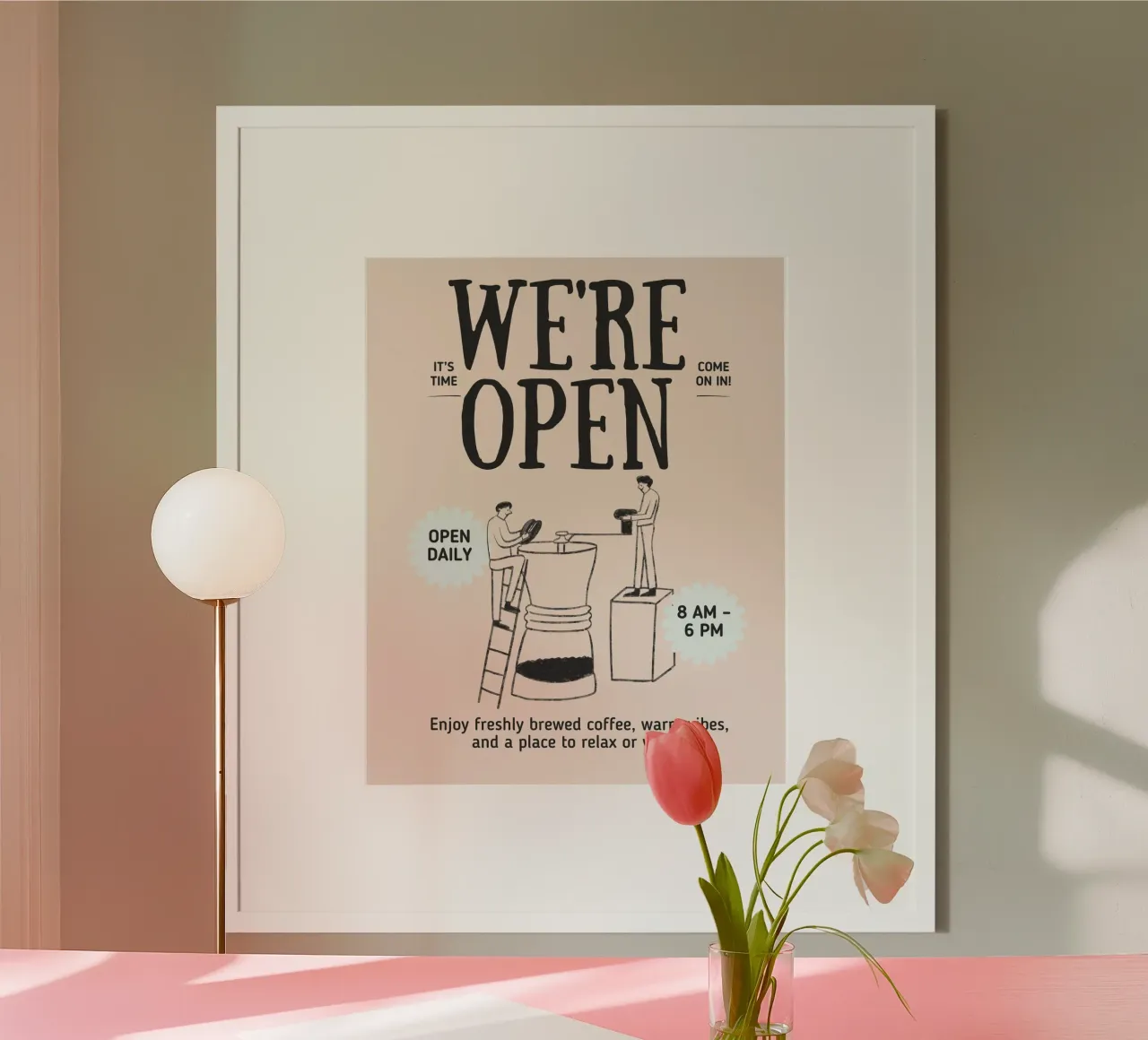 WE‘RE OPEN carta hahnemühle da COFFEE CLUB