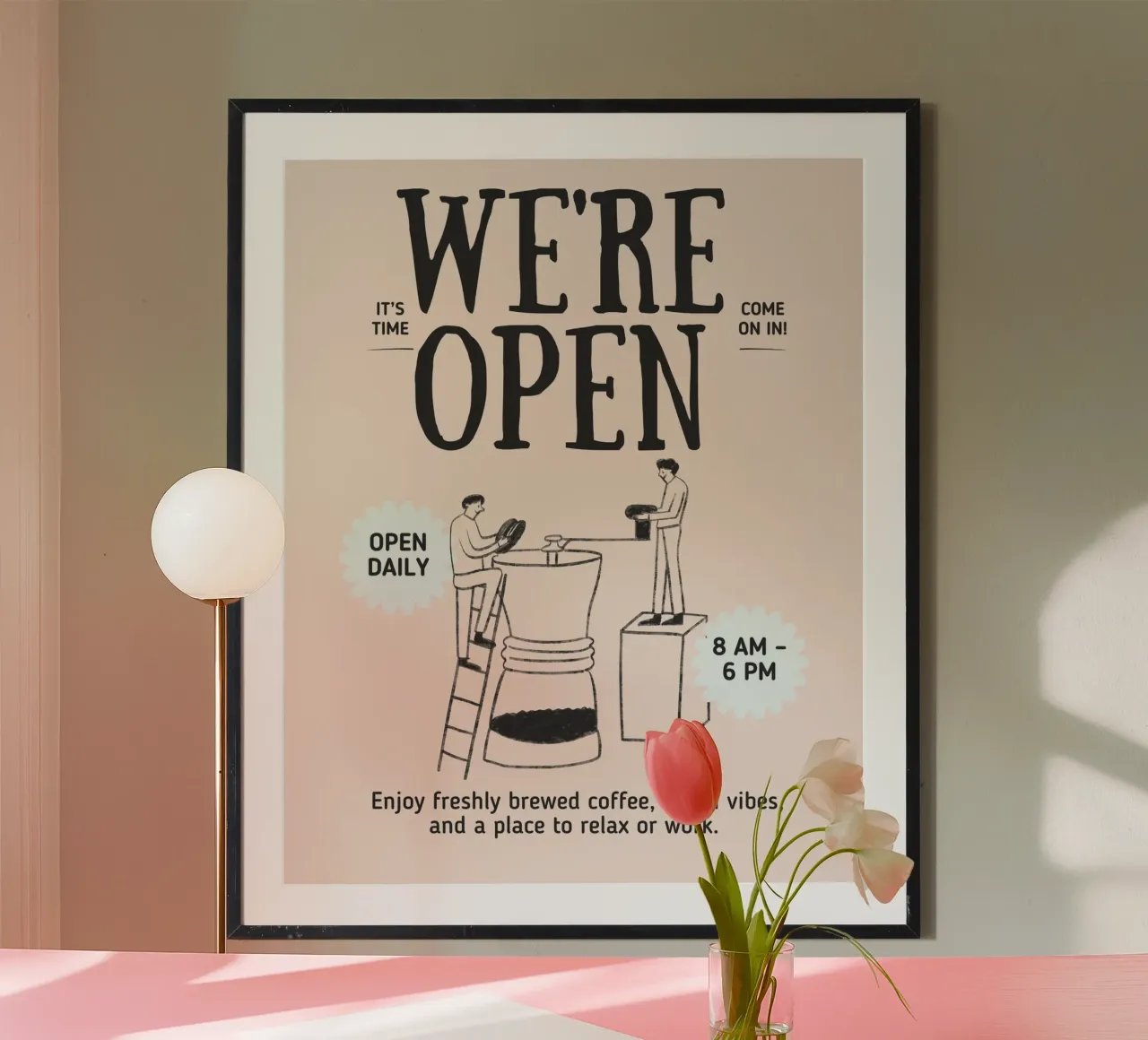 WE‘RE OPEN carta hahnemühle da COFFEE CLUB