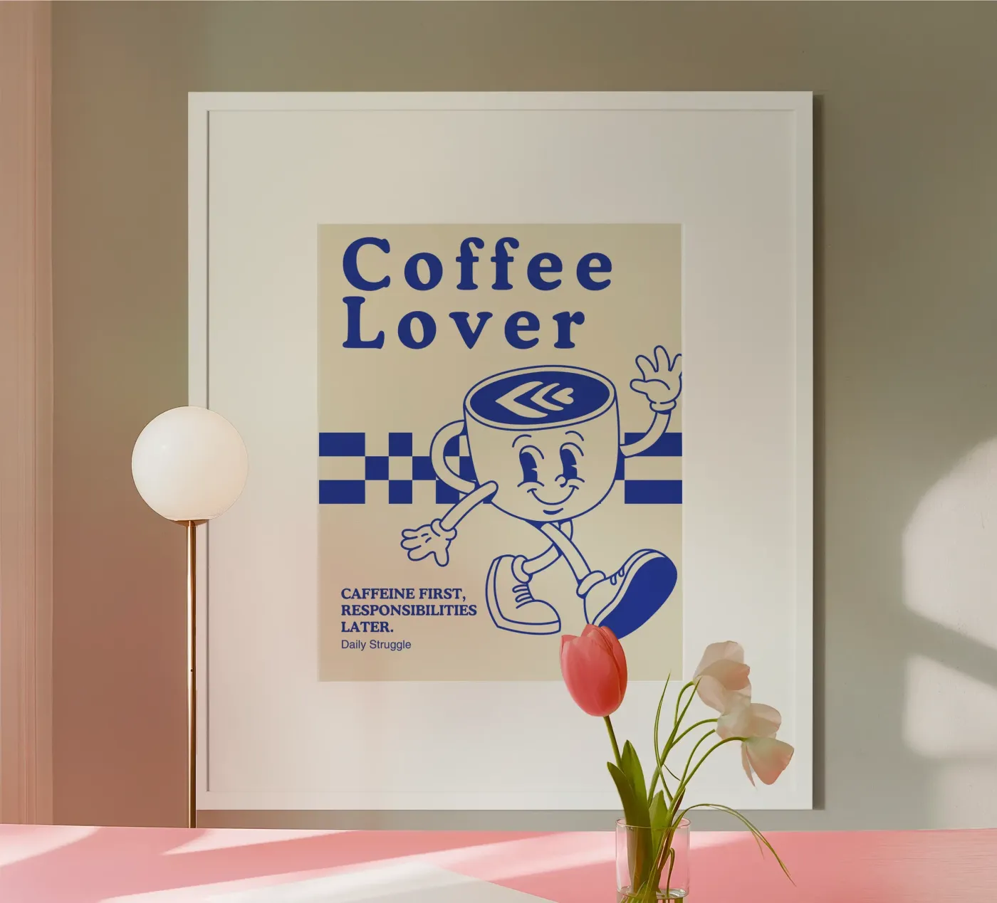 CAFFEINE FIRST Poster von COFFEE CLUB