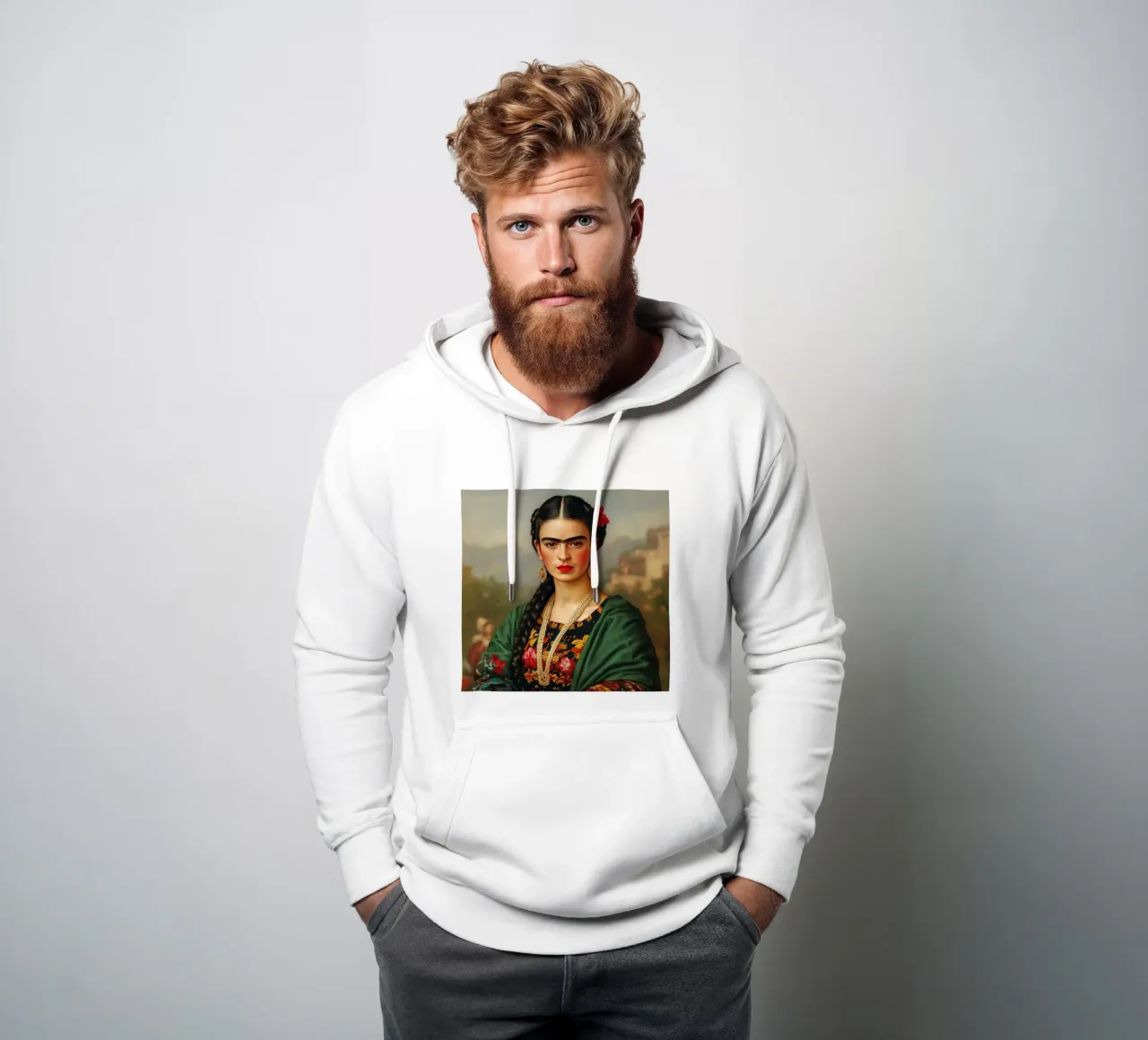 Frida, l'anima del Messico felpa con cappuccio da Carinaprint