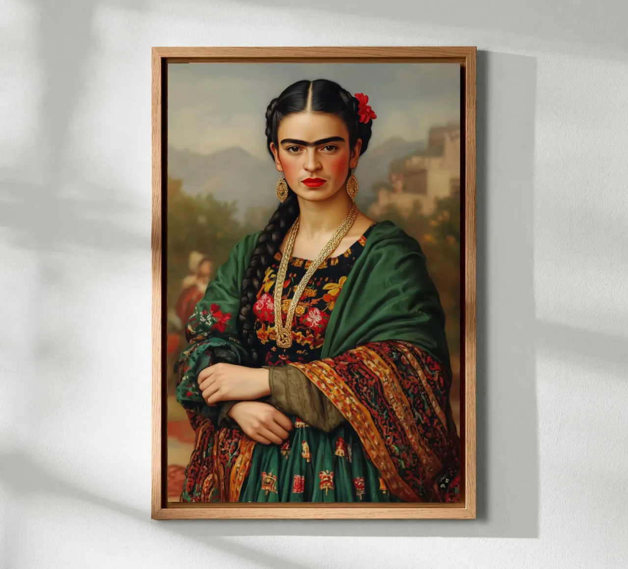 Frida, l'anima del Messico tela con Cornice a cassetta da Carinaprint