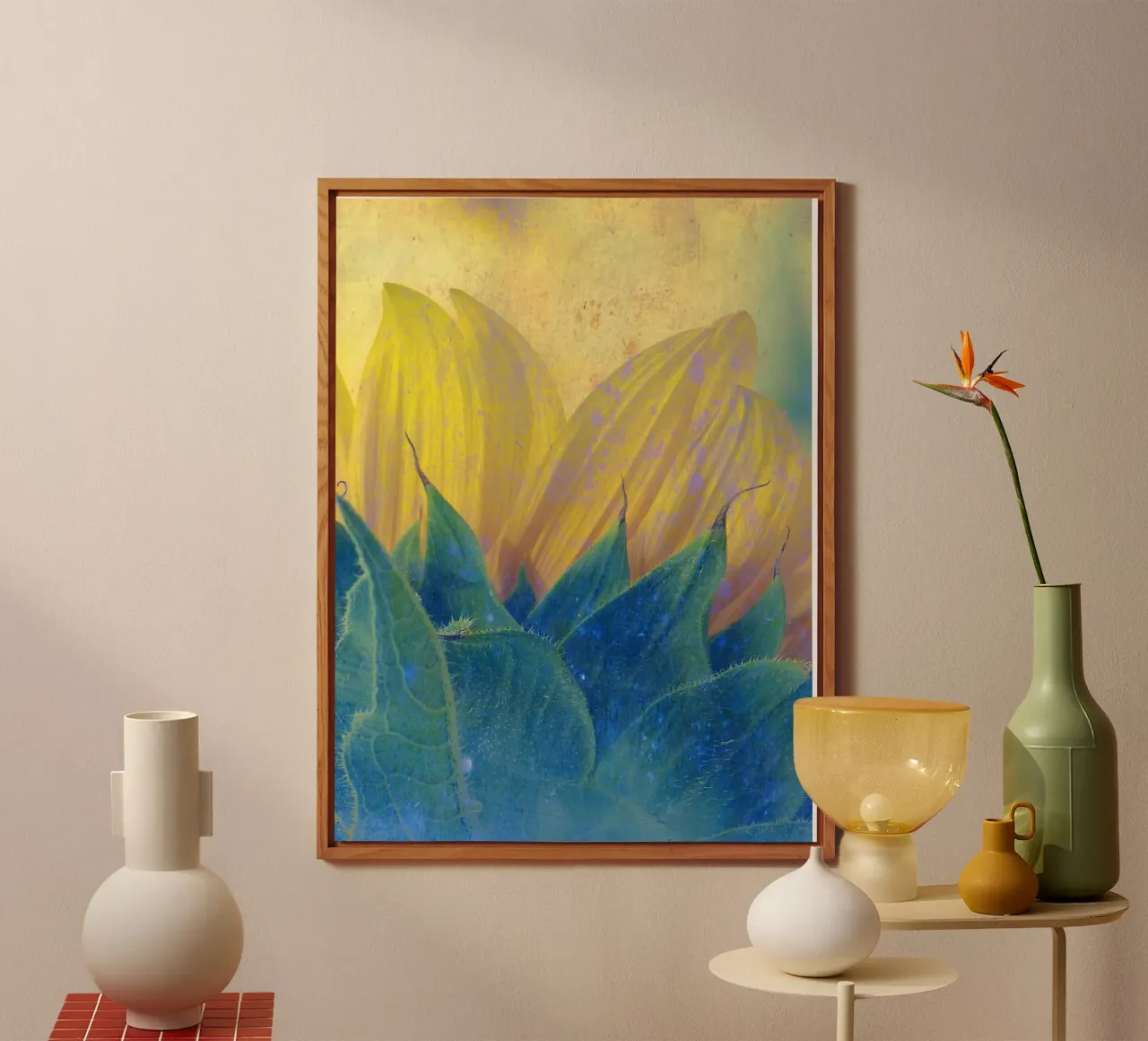 Macro di fiori di sole alluminio dibond da ArtSkratches