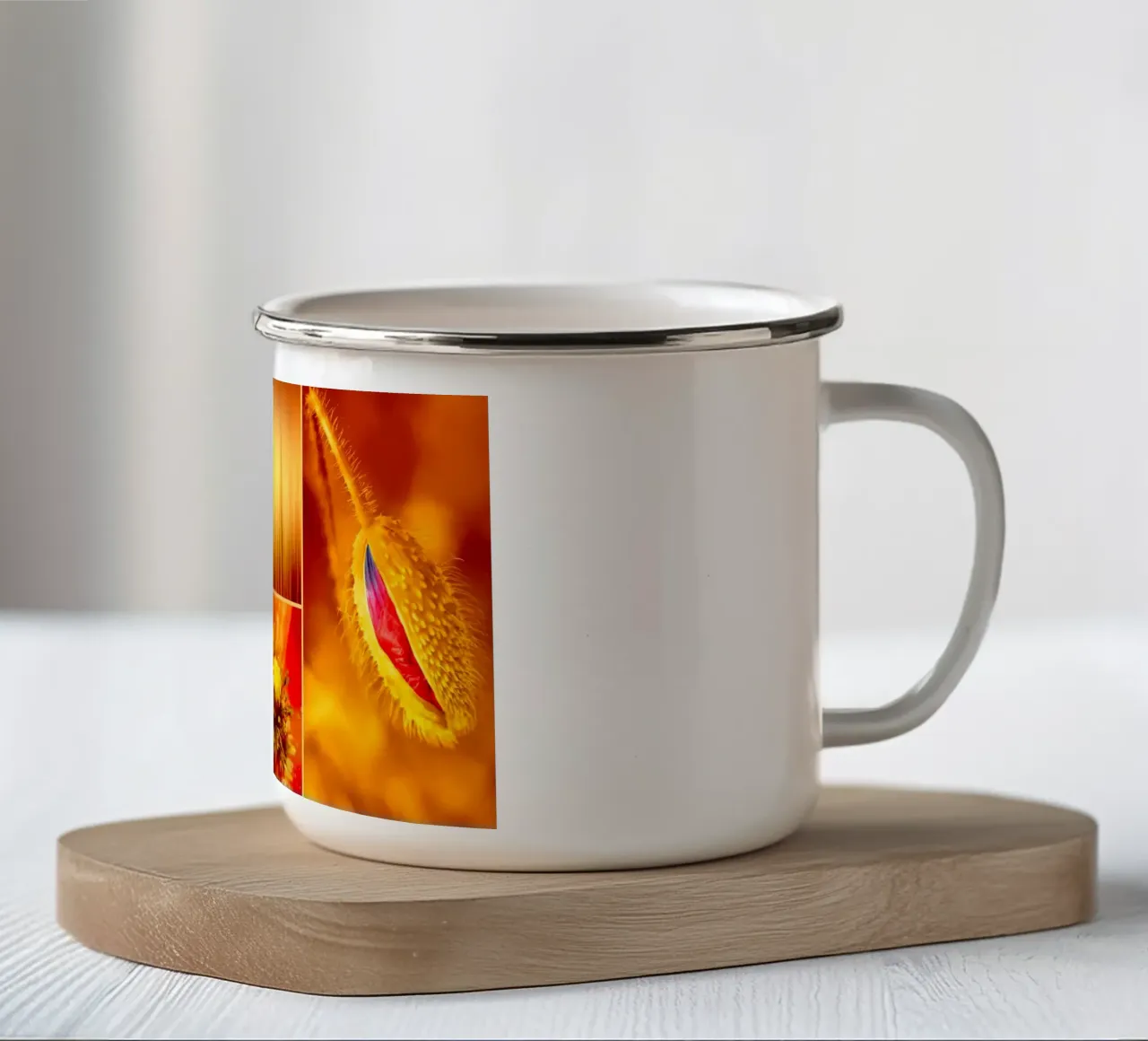 Papaveri tazza in smalto da Atteloi