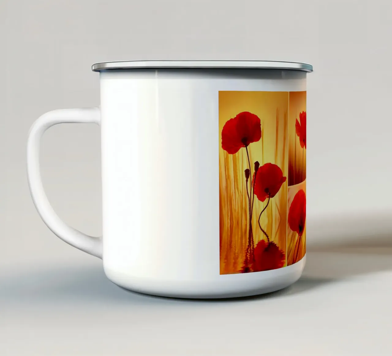 Papaveri tazza in smalto da Atteloi