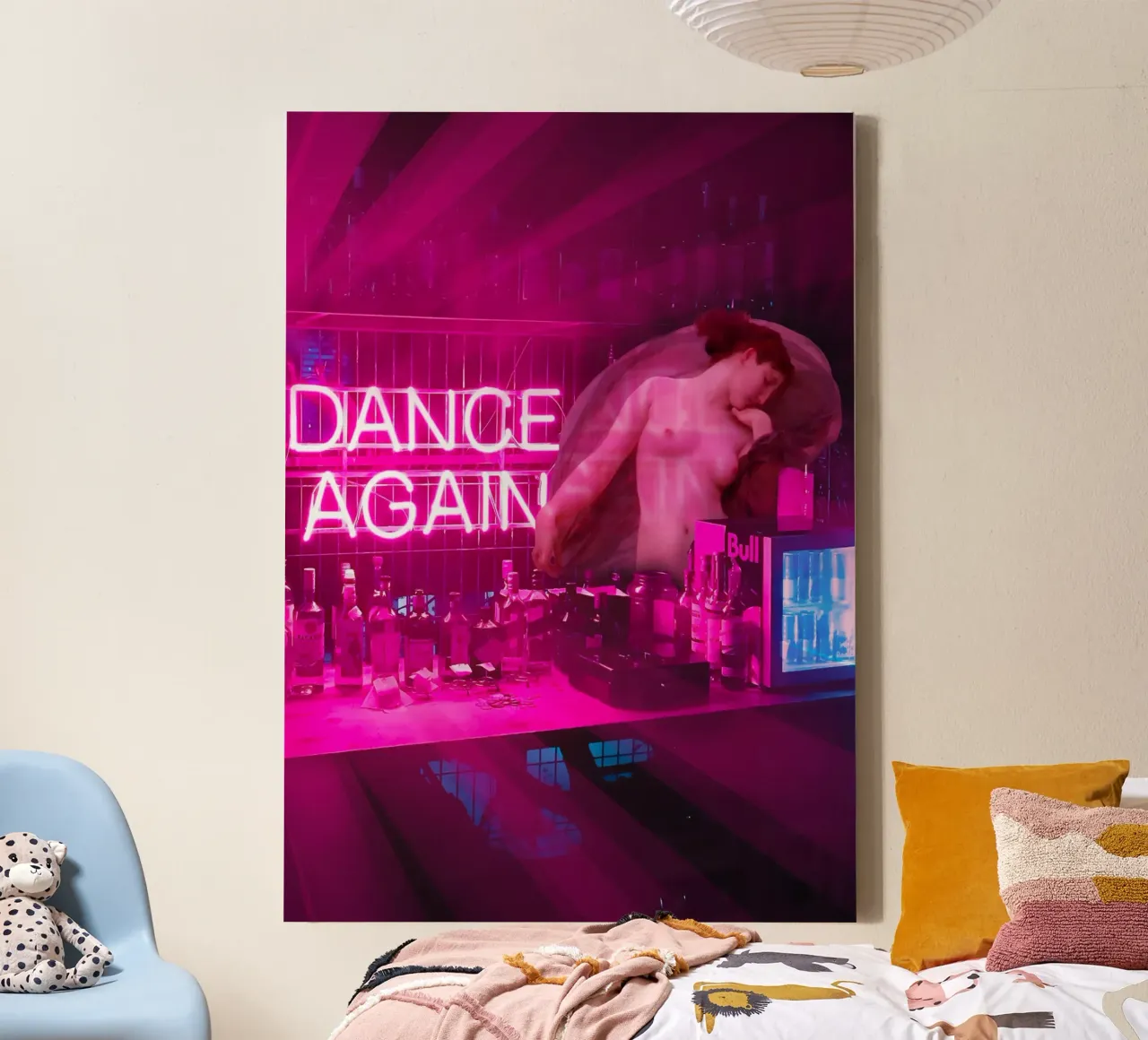 Dance again canvas met Baklijst van Dikhotomy