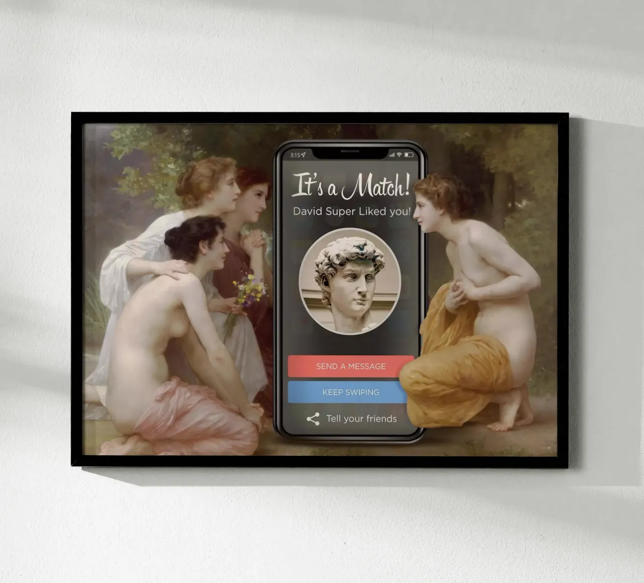 David Match poster con telaio in plastica da Dikhotomy