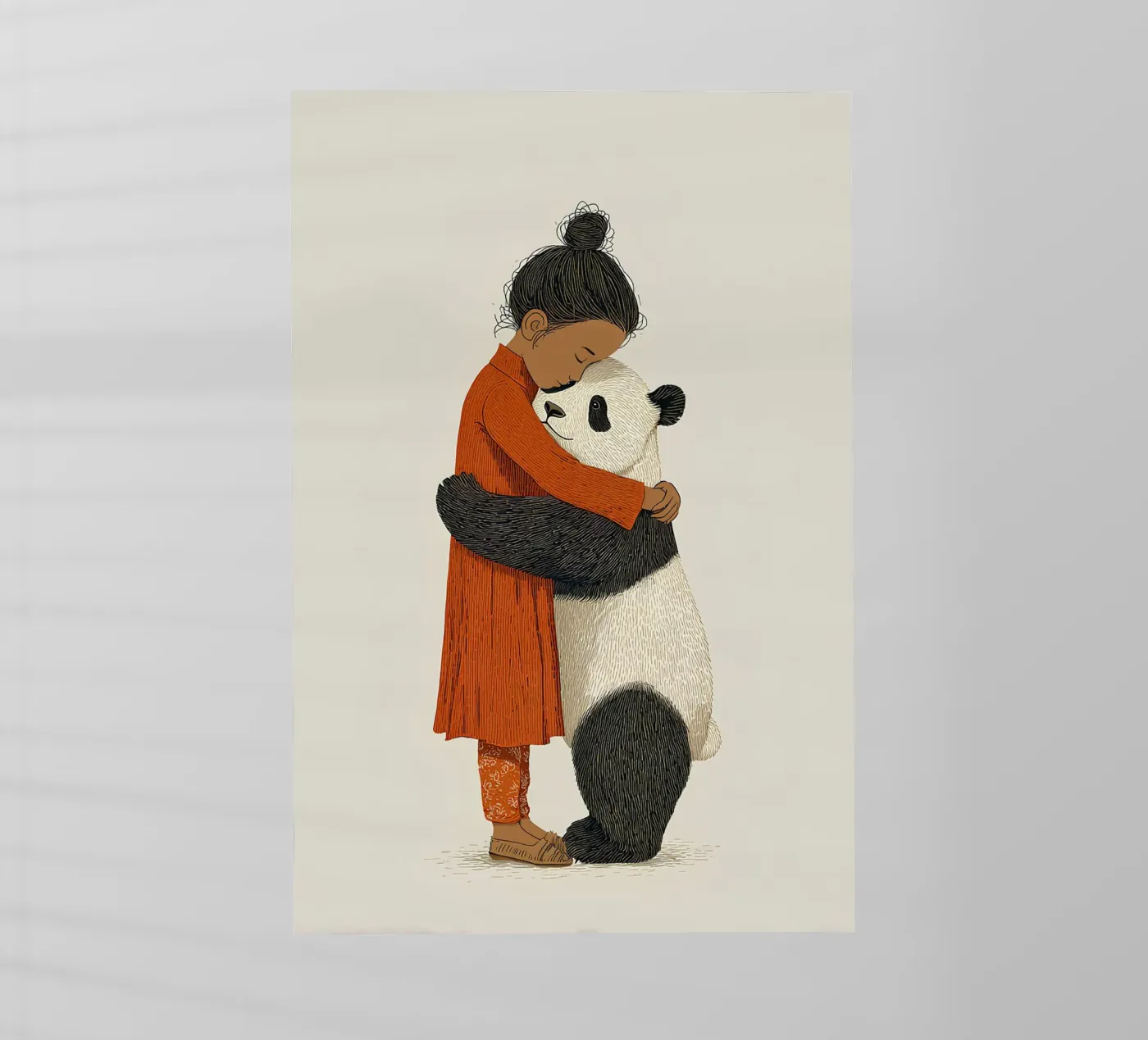 Ragazza e panda pellicola backlit da Fearless Friends