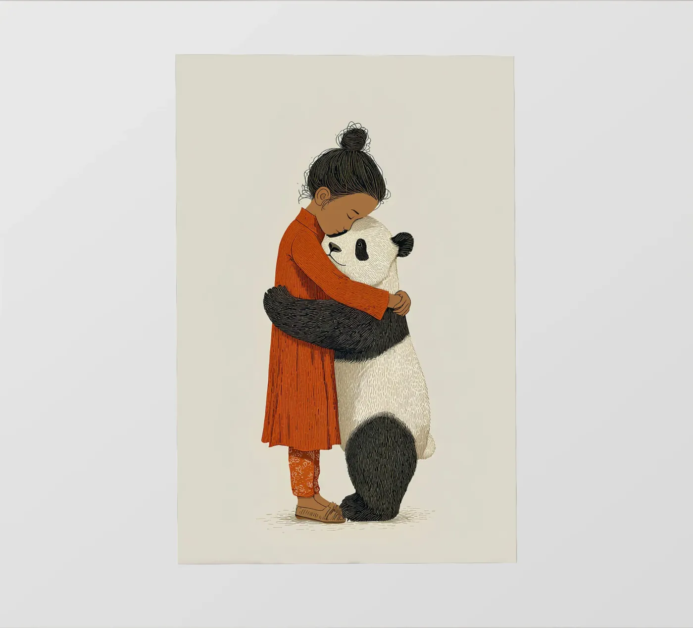 Ragazza e panda pellicola backlit da Fearless Friends