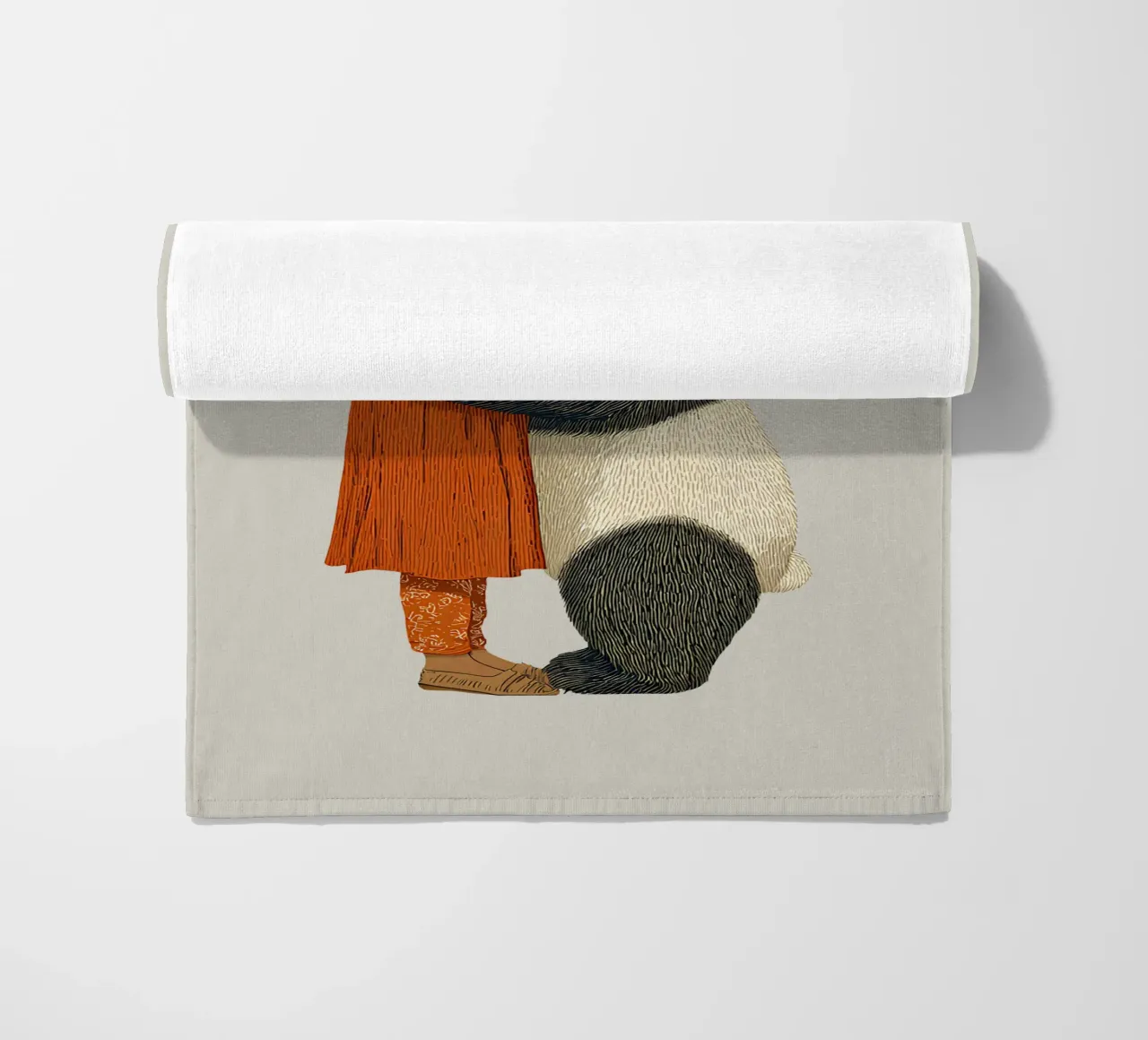 Ragazza e panda telo mare da Fearless Friends