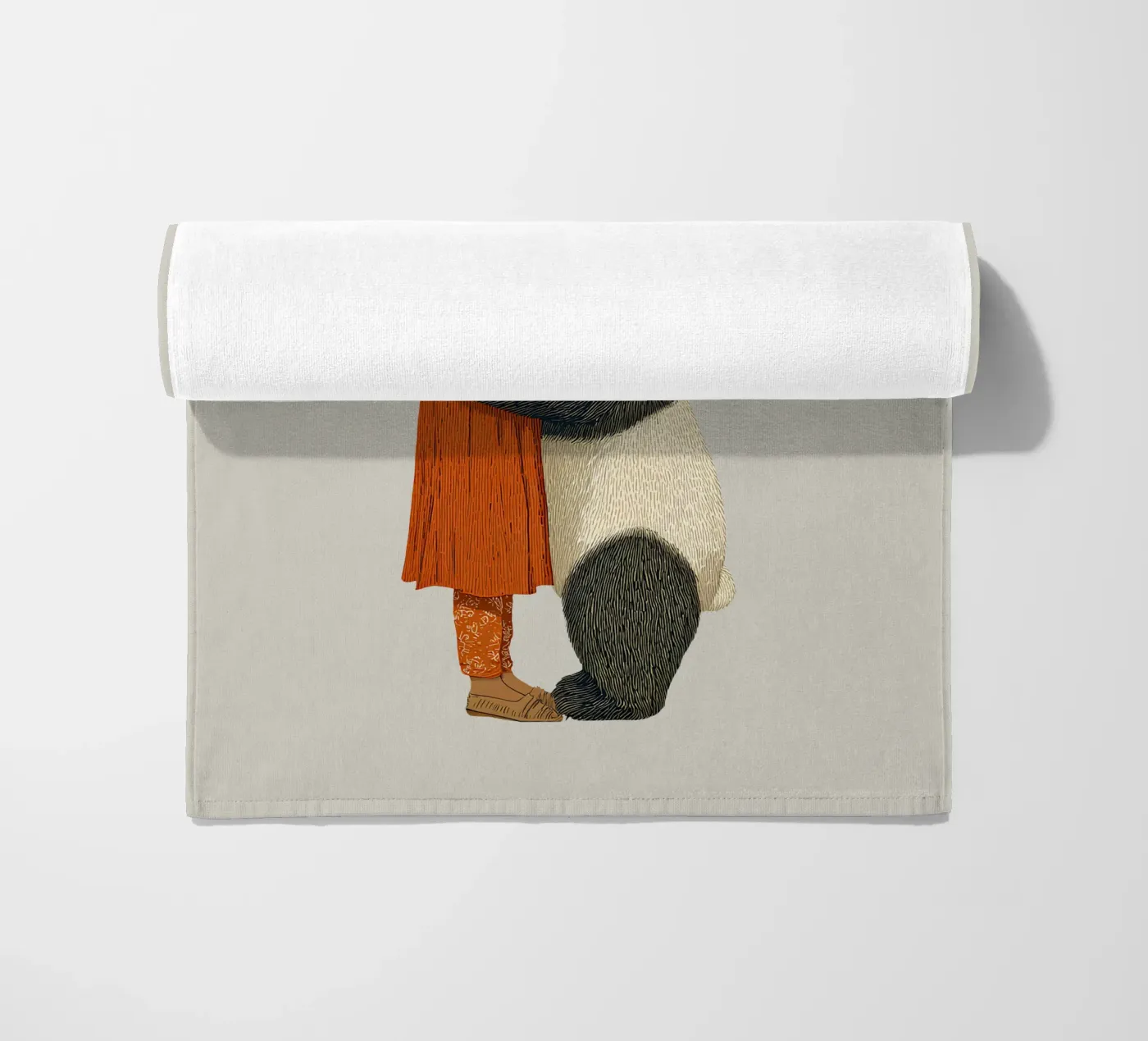 Ragazza e panda telo mare da Fearless Friends