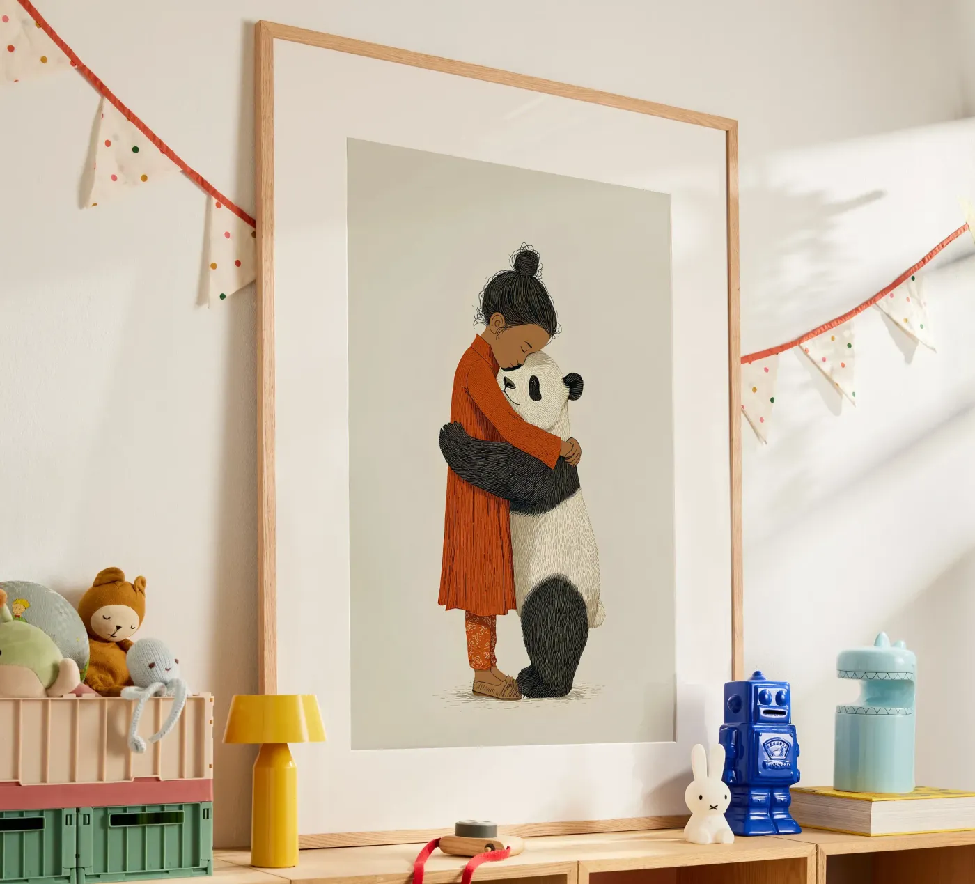 Ragazza e panda poster da Fearless Friends