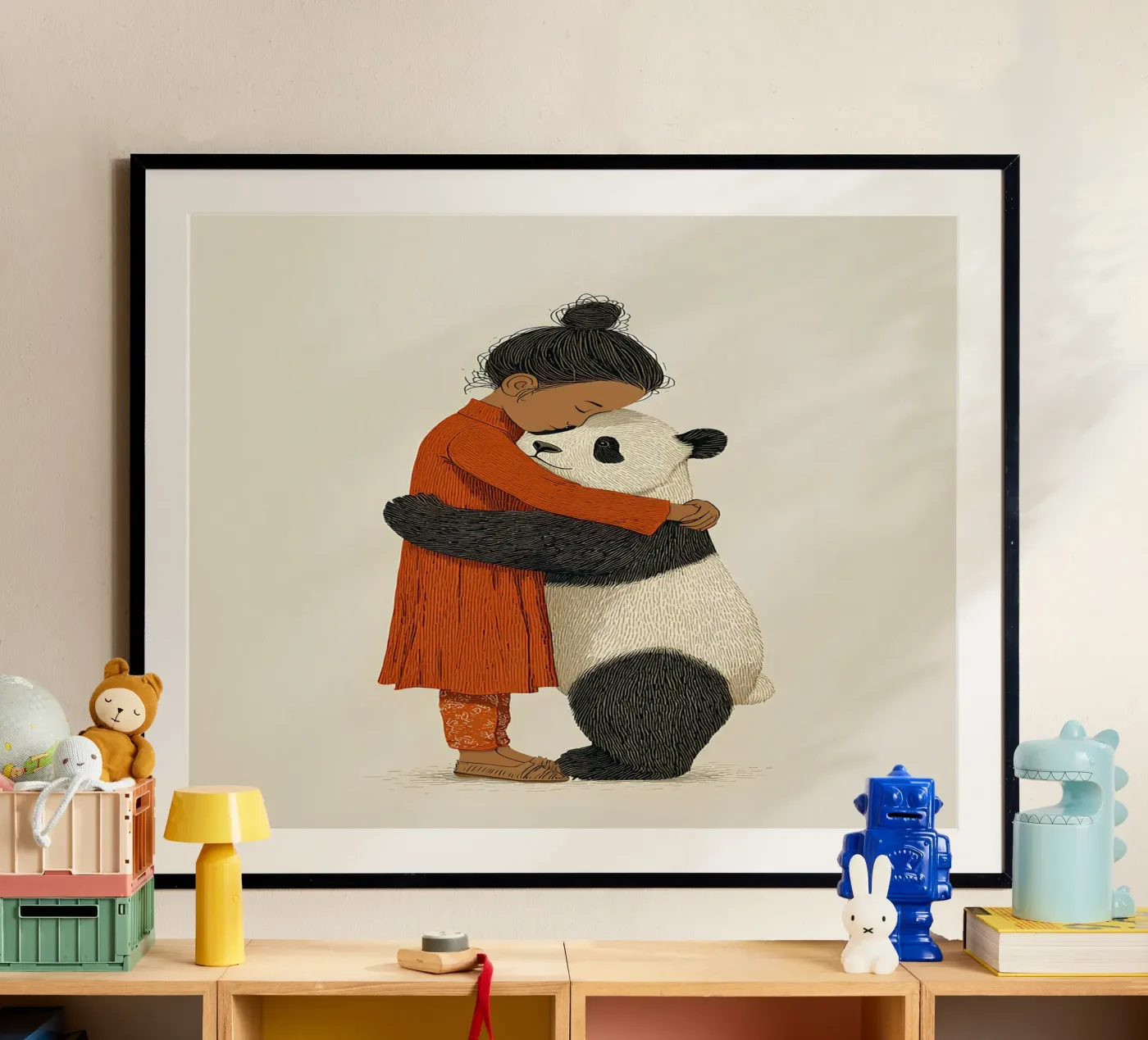 Ragazza e panda poster da Fearless Friends