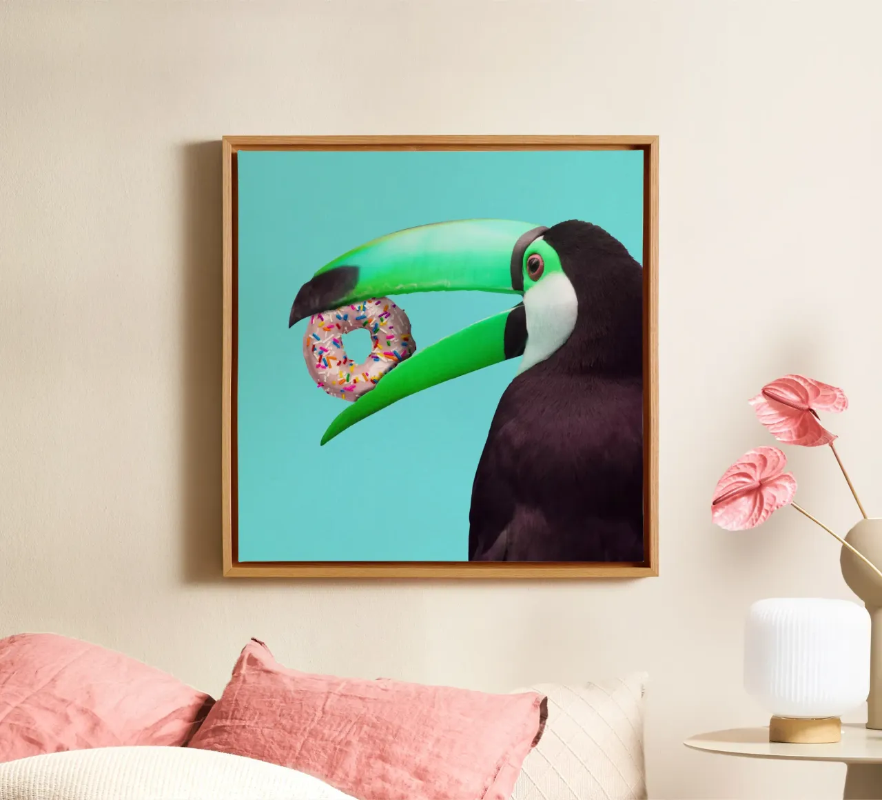 Donut toucan tela con Cornice a cassetta da Dikhotomy