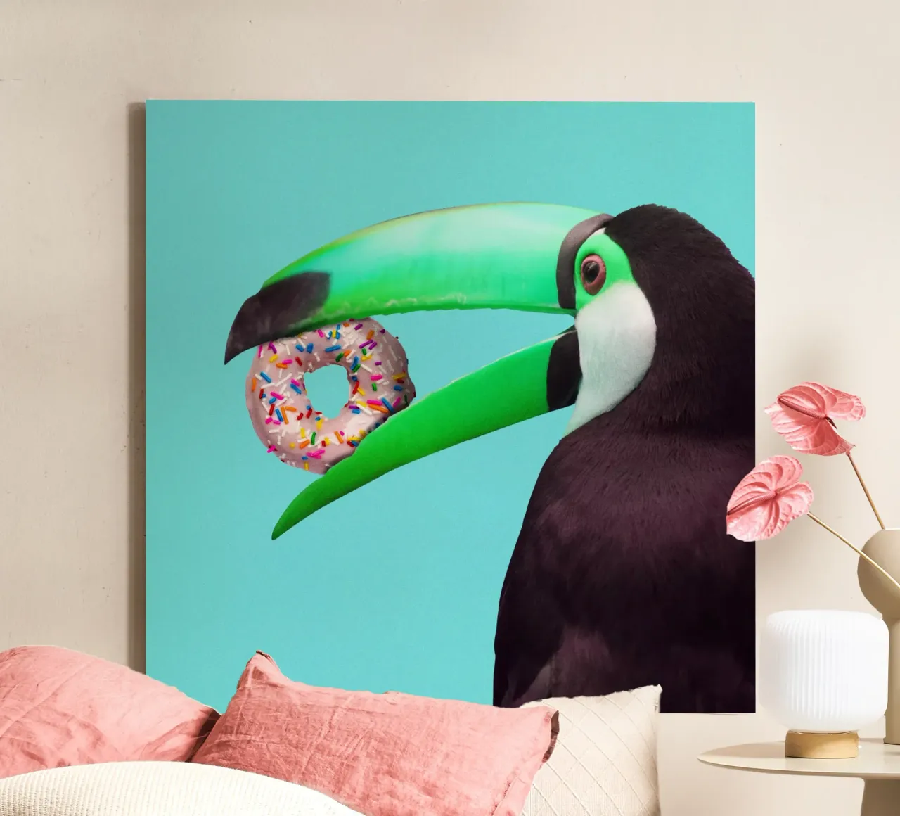 Donut toucan tela con Cornice a cassetta da Dikhotomy