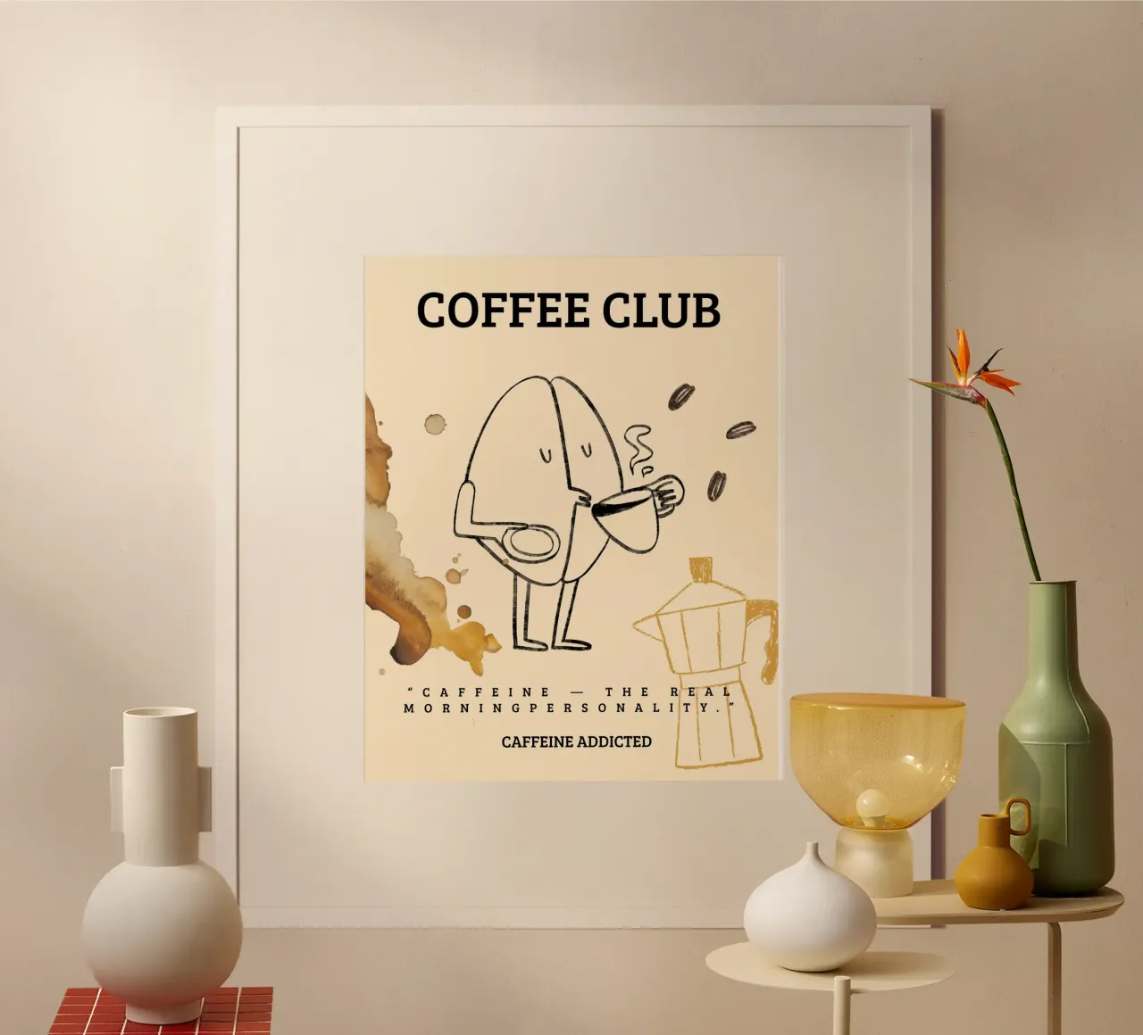 CAFFEINE ADDICTED poster da COFFEE CLUB