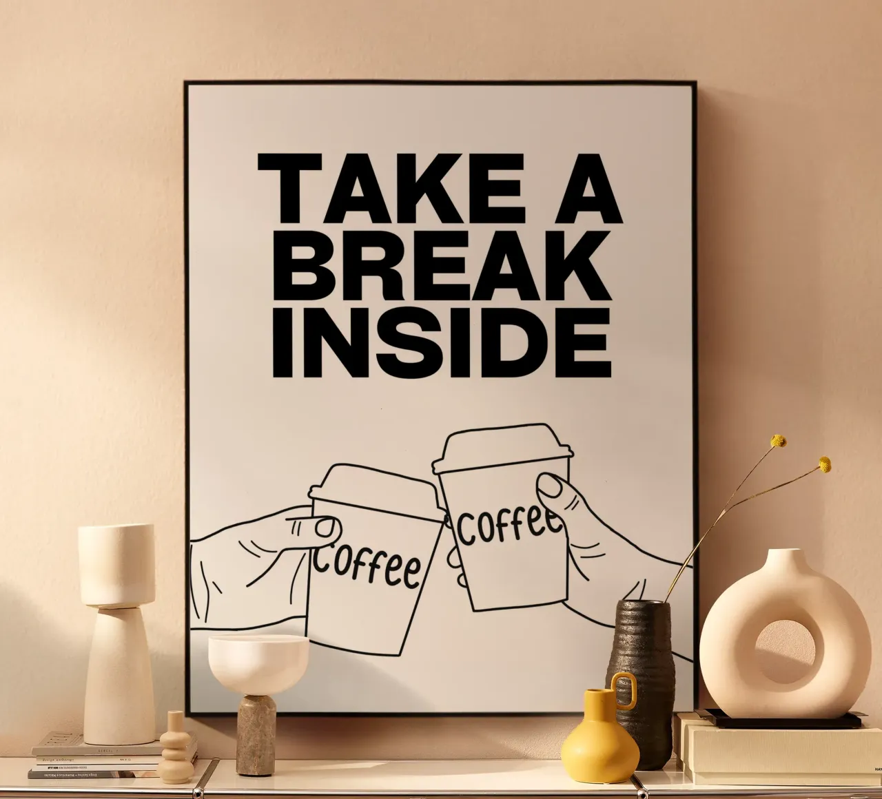 TAKE A BREAK INSIDE plexiglass da COFFEE CLUB