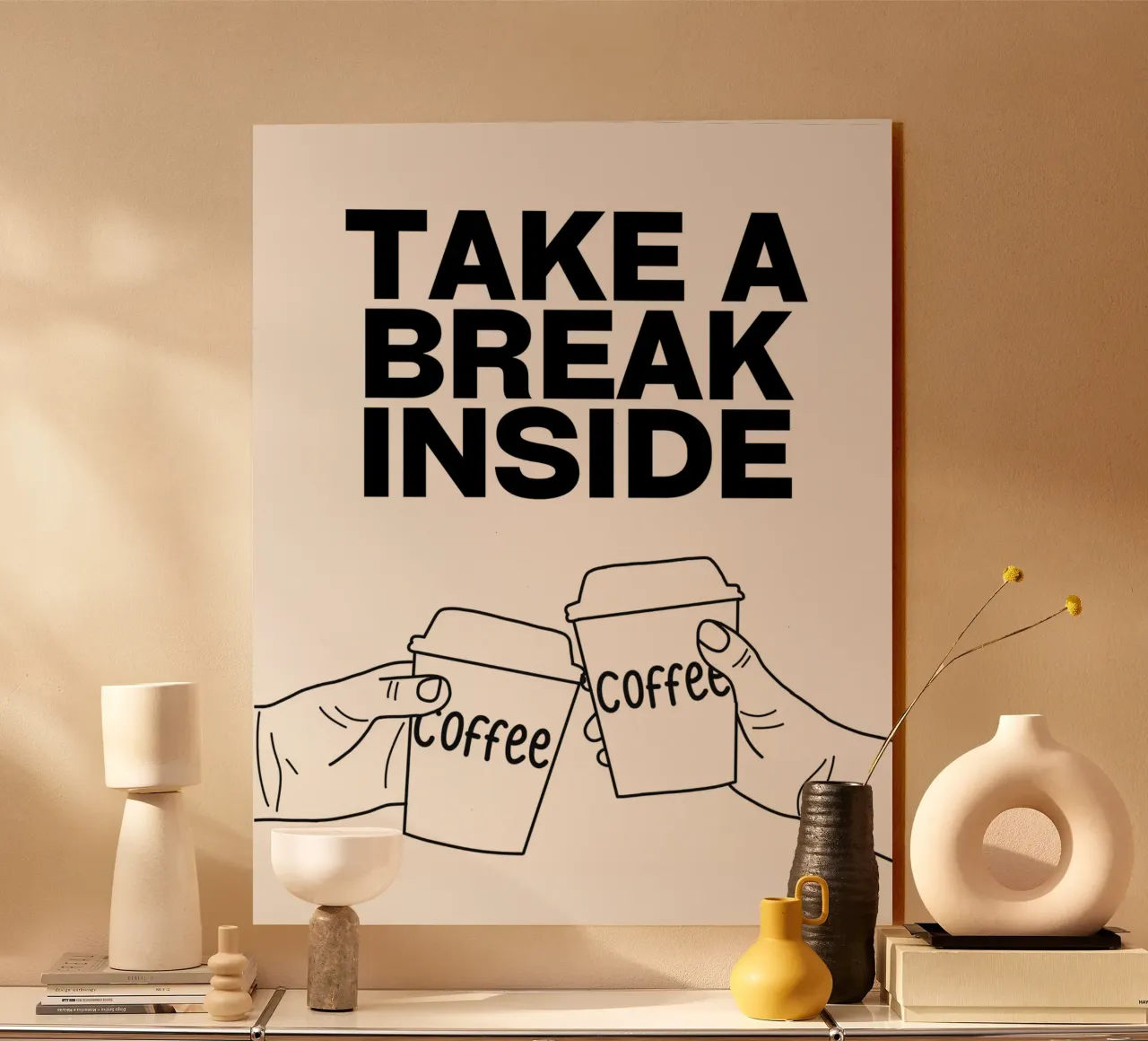 TAKE A BREAK INSIDE plexiglass da COFFEE CLUB