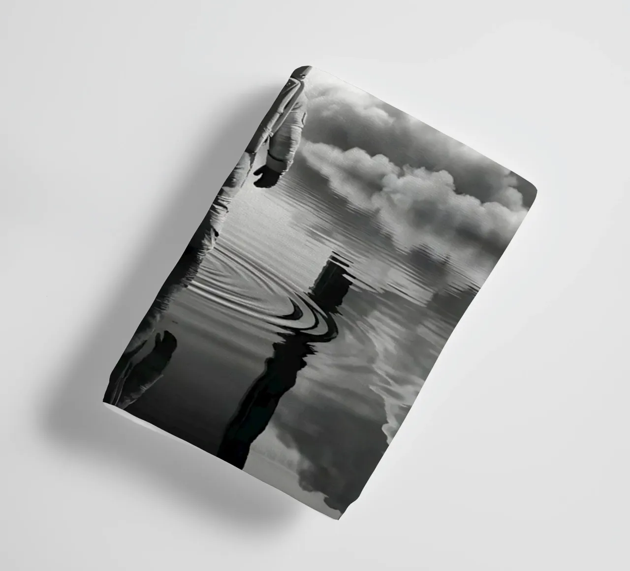 Astronaut at Portal with Dove in Surreal Dreamscape towel by Cosmic Reverie Studio