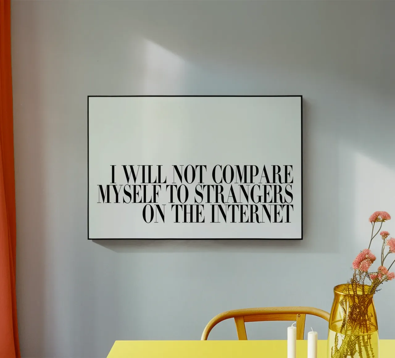 I Will Not Compare acrylic glass by Honeymoon Hotel