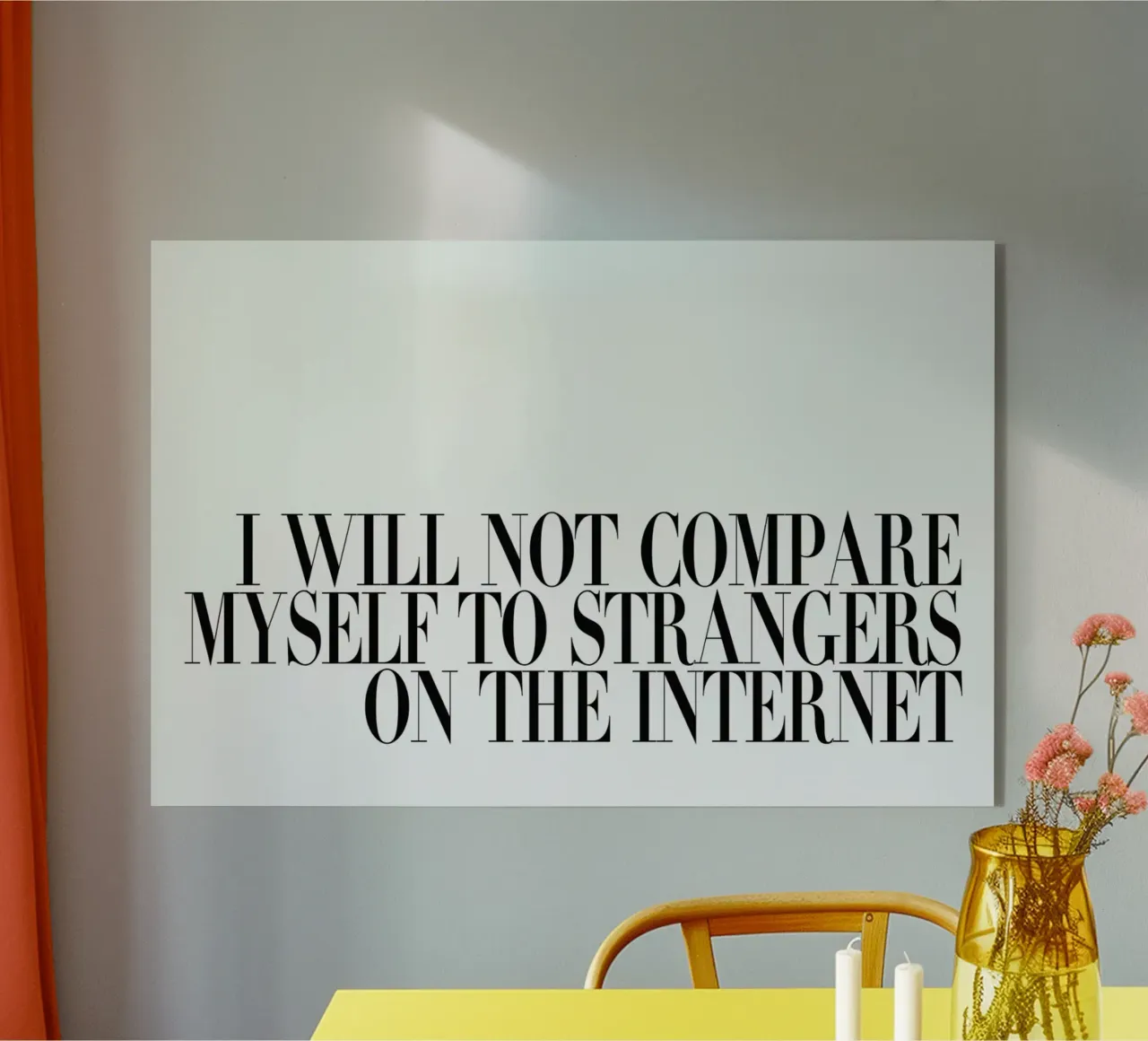 I Will Not Compare acrylic glass by Honeymoon Hotel