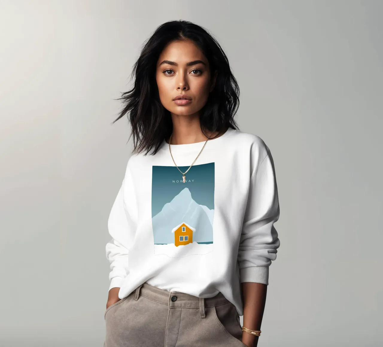 Norway felpa da minimalist designs
