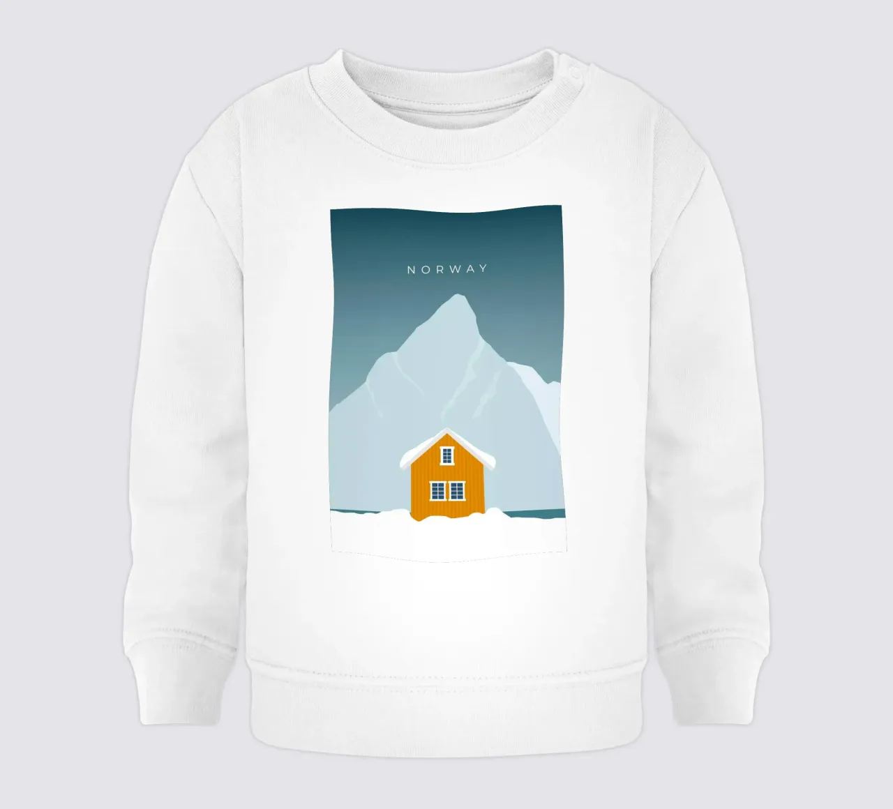 Norway felpa neonato da minimalist designs