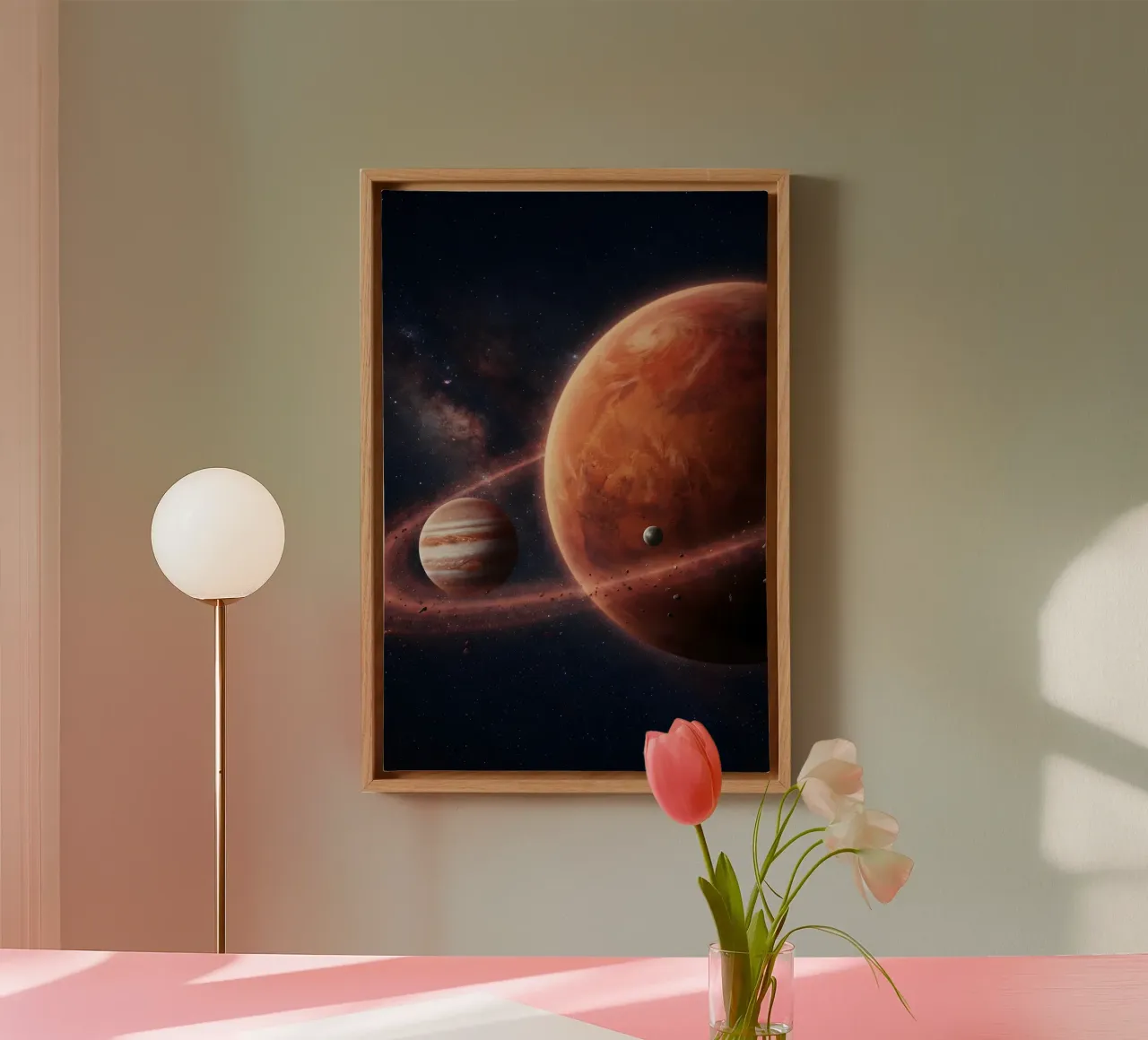 Epic Planetary Alignment in Deep Space Art canvas by Cosmic Reverie Studio