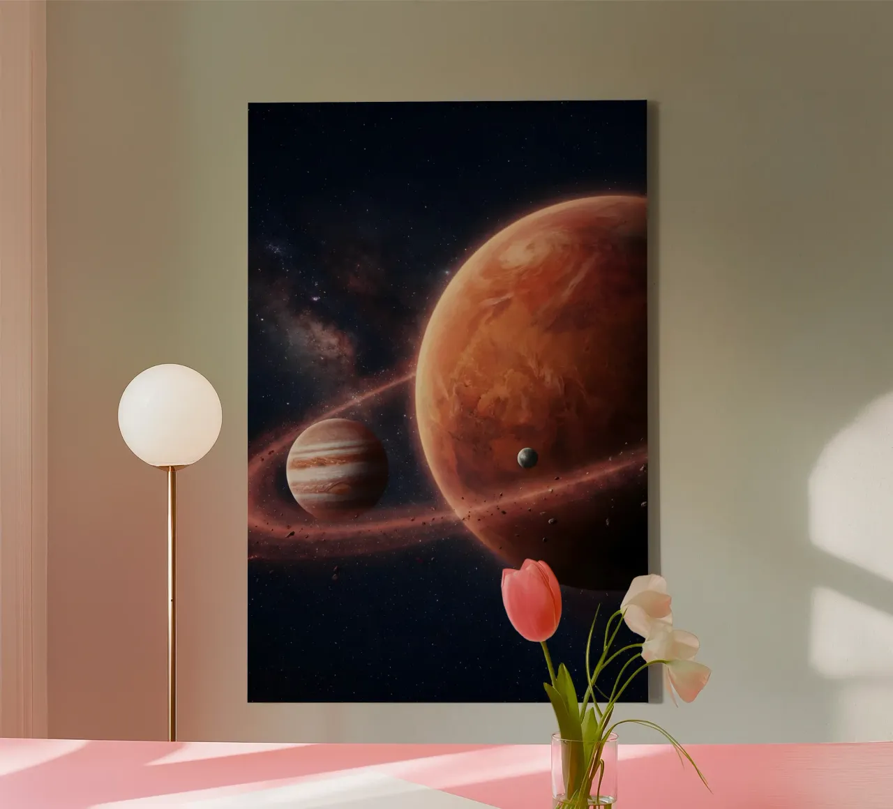 Epic Planetary Alignment in Deep Space Art canvas by Cosmic Reverie Studio