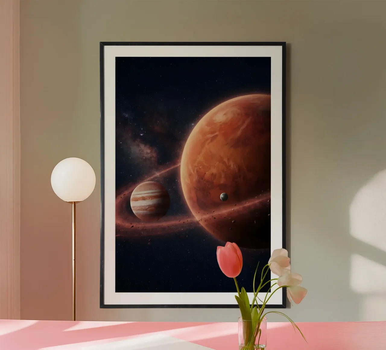 Epic Planetary Alignment in Deep Space Art hahnemühle by Cosmic Reverie Studio