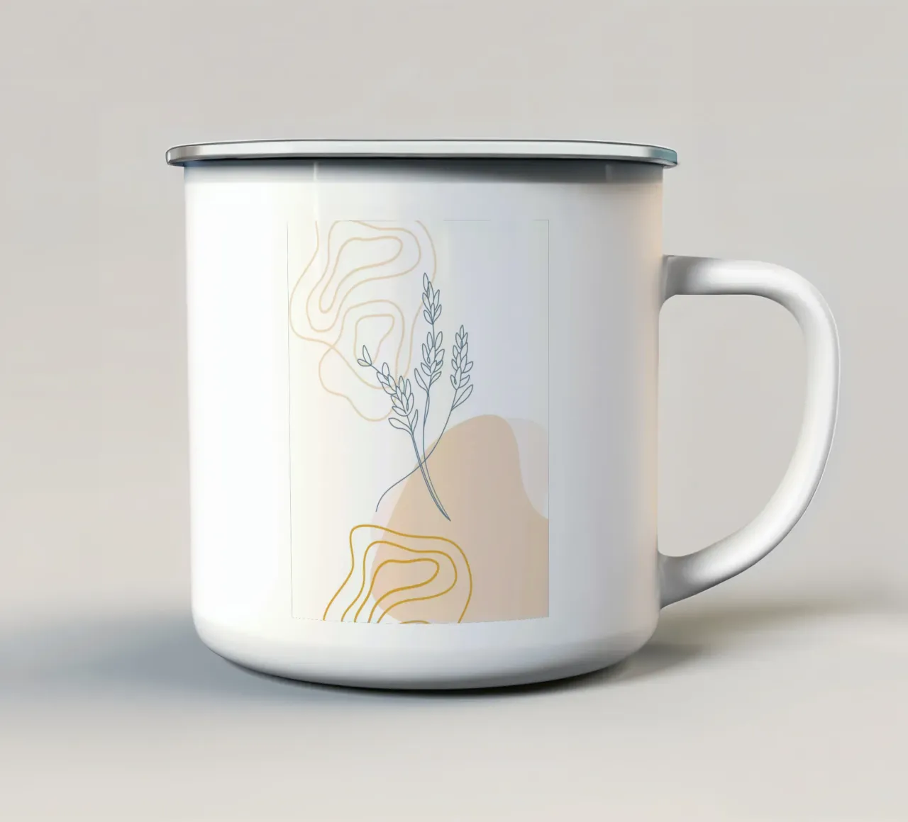 Fiori secchi minimalisti tazza in smalto da YSV MINIMALIST