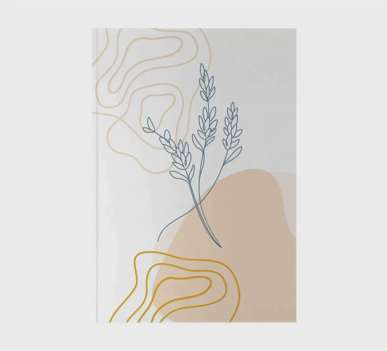 Minimalist dried flowers notebook by YSV MINIMALIST