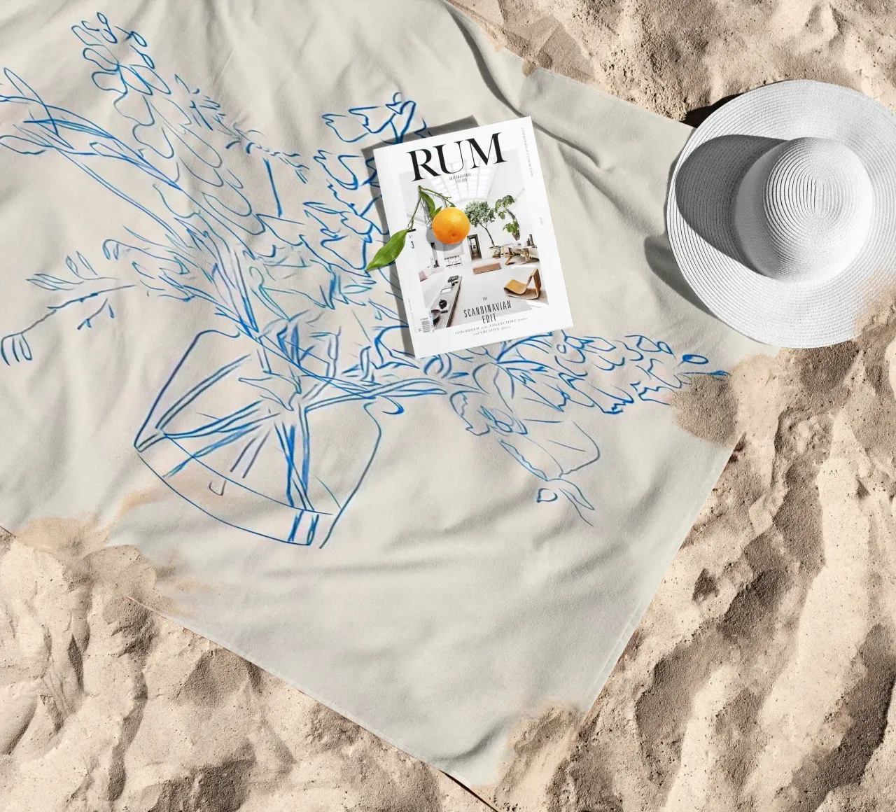 Flower Study beach towel by hite Shop